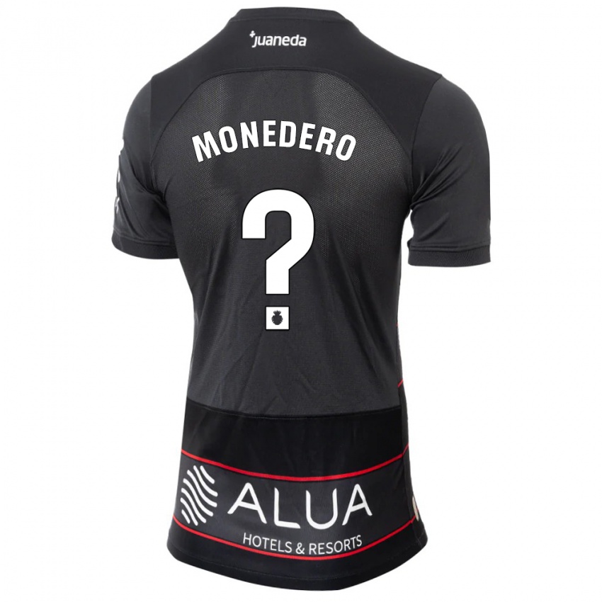 Mujer Camiseta Marc Monedero #0 Negro 2ª Equipación 2023/24 La Camisa Argentina