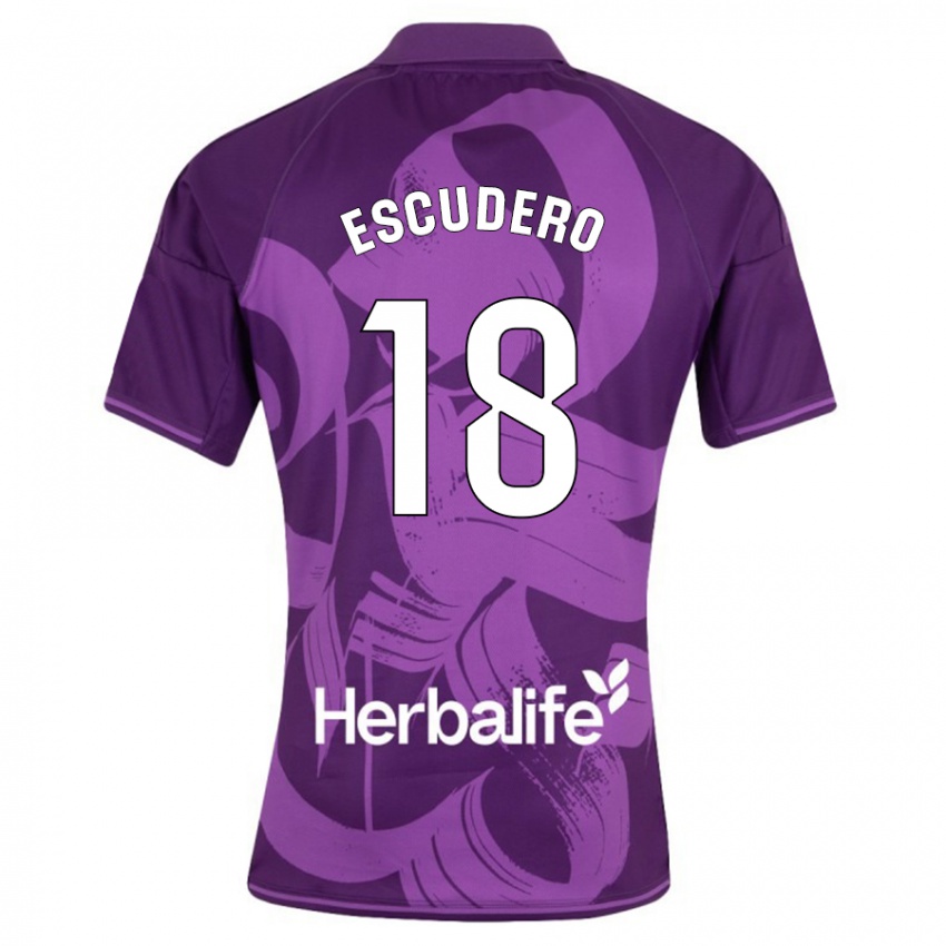 Mujer Camiseta Sergio Escudero #18 Violeta 2ª Equipación 2023/24 La Camisa Argentina