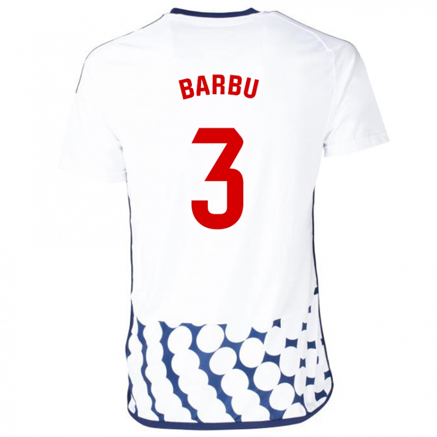 Mujer Camiseta Álex Barbu #3 Blanco 2ª Equipación 2023/24 La Camisa Argentina