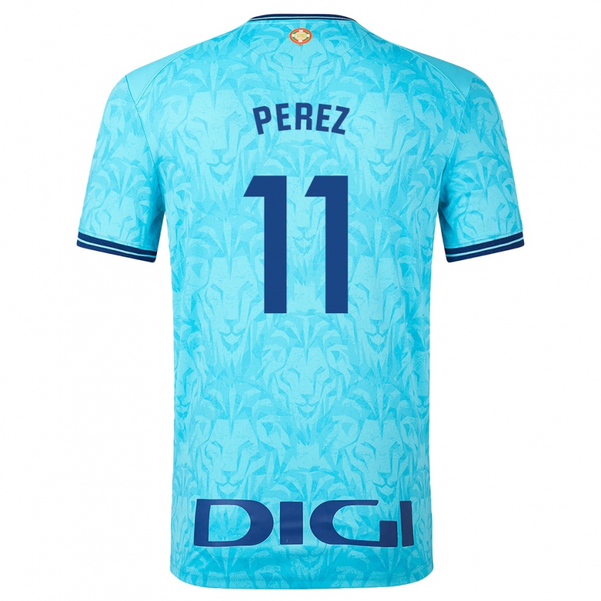 Mujer Camiseta Adrián Pérez #11 Cielo Azul 2ª Equipación 2023/24 La Camisa Argentina