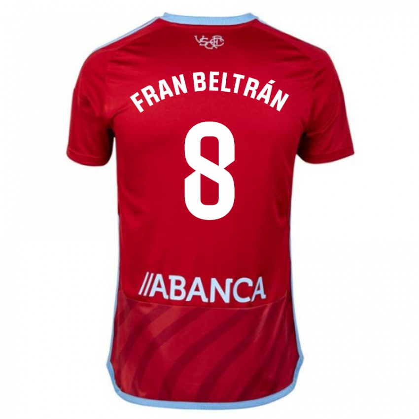 Mujer Camiseta Fran Beltran #8 Rojo 2ª Equipación 2023/24 La Camisa Argentina