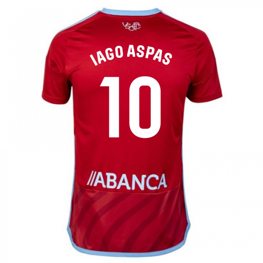 Mujer Camiseta Iago Aspas #10 Rojo 2ª Equipación 2023/24 La Camisa Argentina