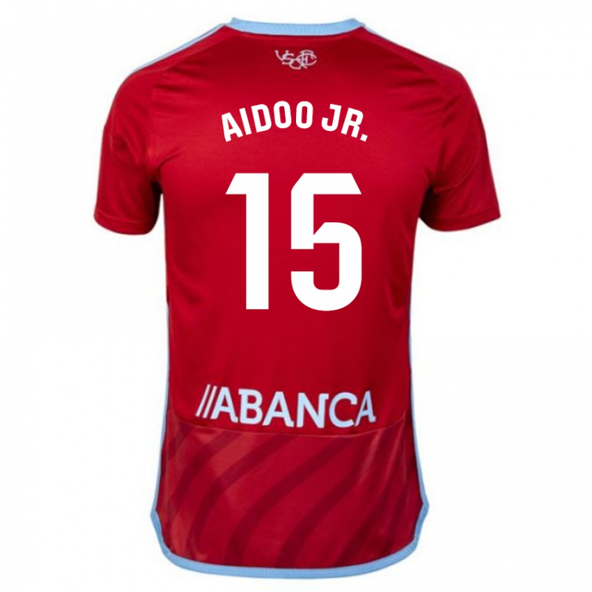 Mujer Camiseta Joseph Aidoo #15 Rojo 2ª Equipación 2023/24 La Camisa Argentina