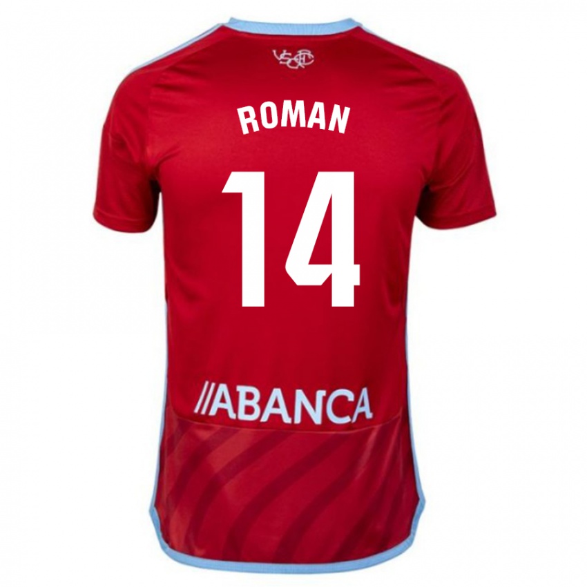 Mujer Camiseta Miguel Román #14 Rojo 2ª Equipación 2023/24 La Camisa Argentina