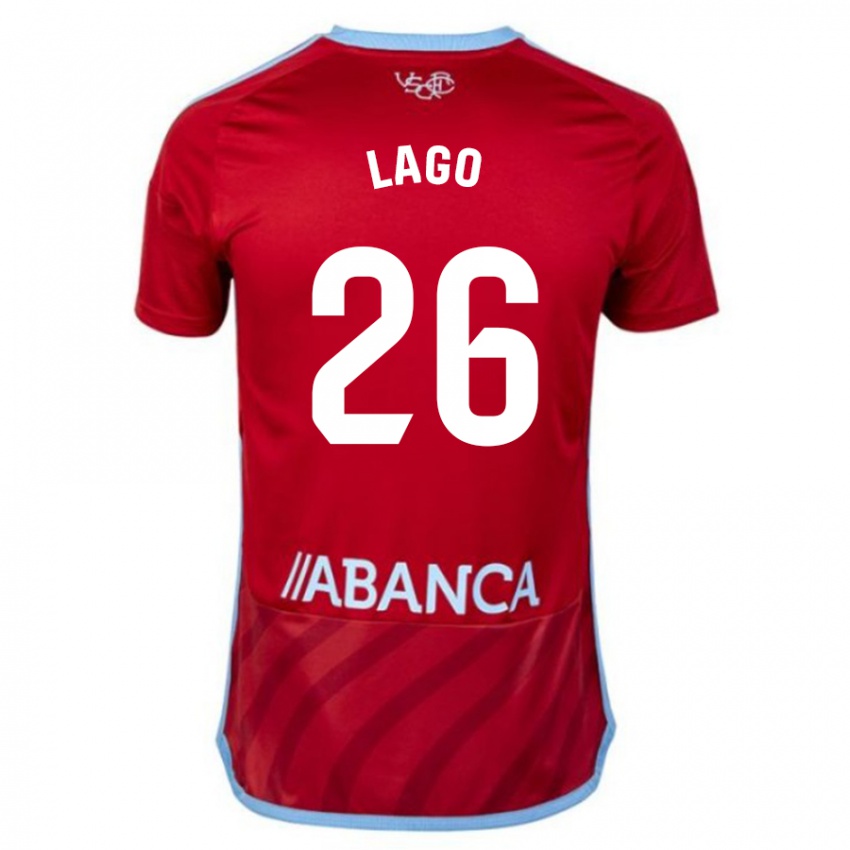 Mujer Camiseta Yoel Lago #26 Rojo 2ª Equipación 2023/24 La Camisa Argentina