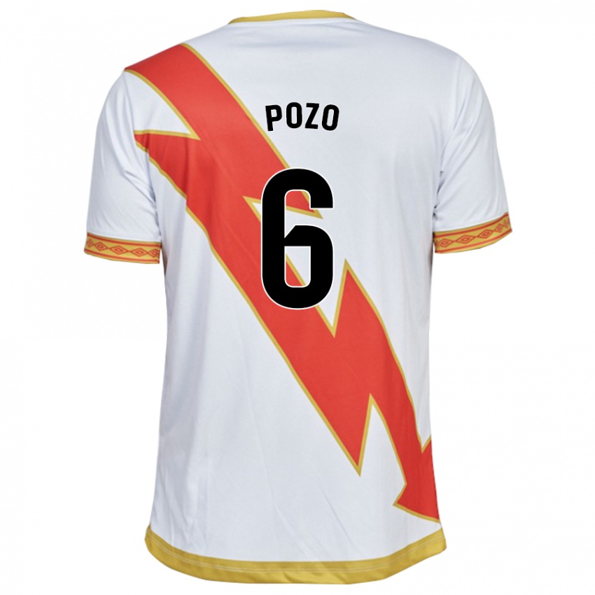 Niño Camiseta José Pozo #6 Blanco 1ª Equipación 2023/24 La Camisa Argentina