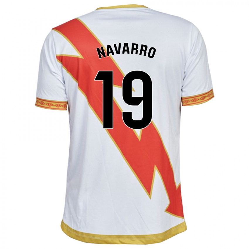 Niño Camiseta Manu Navarro #19 Blanco 1ª Equipación 2023/24 La Camisa Argentina