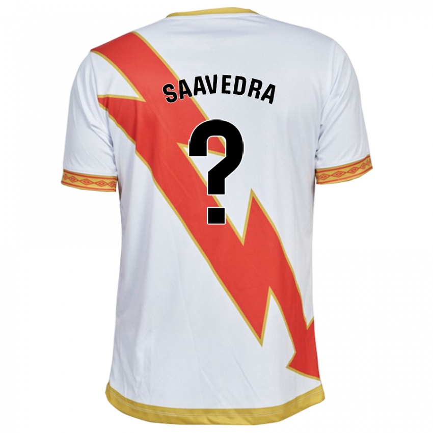 Niño Camiseta David Saavedra #0 Blanco 1ª Equipación 2023/24 La Camisa Argentina