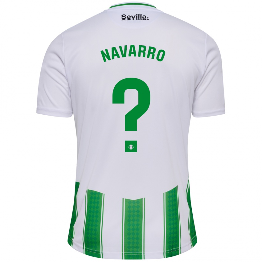 Niño Camiseta Mario Navarro #0 Blanco 1ª Equipación 2023/24 La Camisa Argentina