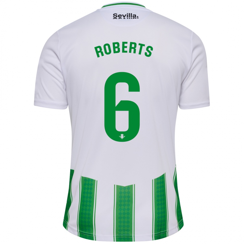 Niño Camiseta Rhiannon Roberts #6 Blanco 1ª Equipación 2023/24 La Camisa Argentina