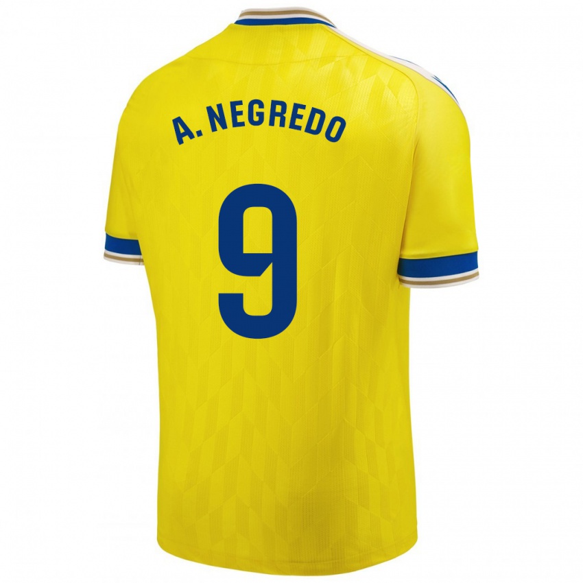 Niño Camiseta Álvaro Negredo #9 Amarillo 1ª Equipación 2023/24 La Camisa Argentina