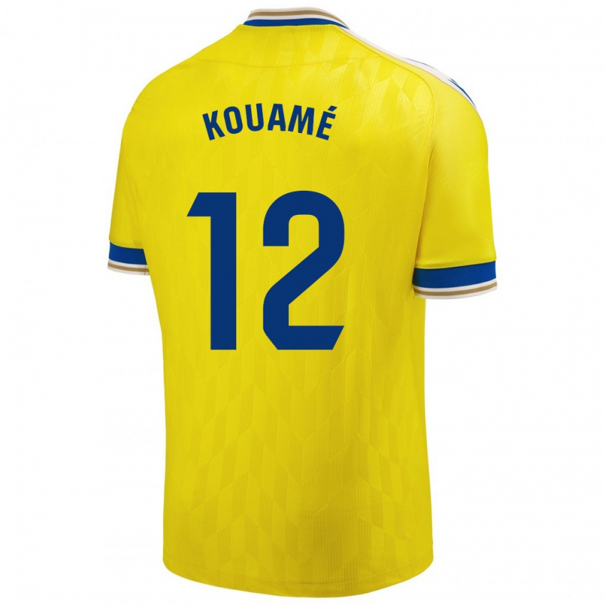 Niño Camiseta Rominigue Kouamé #12 Amarillo 1ª Equipación 2023/24 La Camisa Argentina