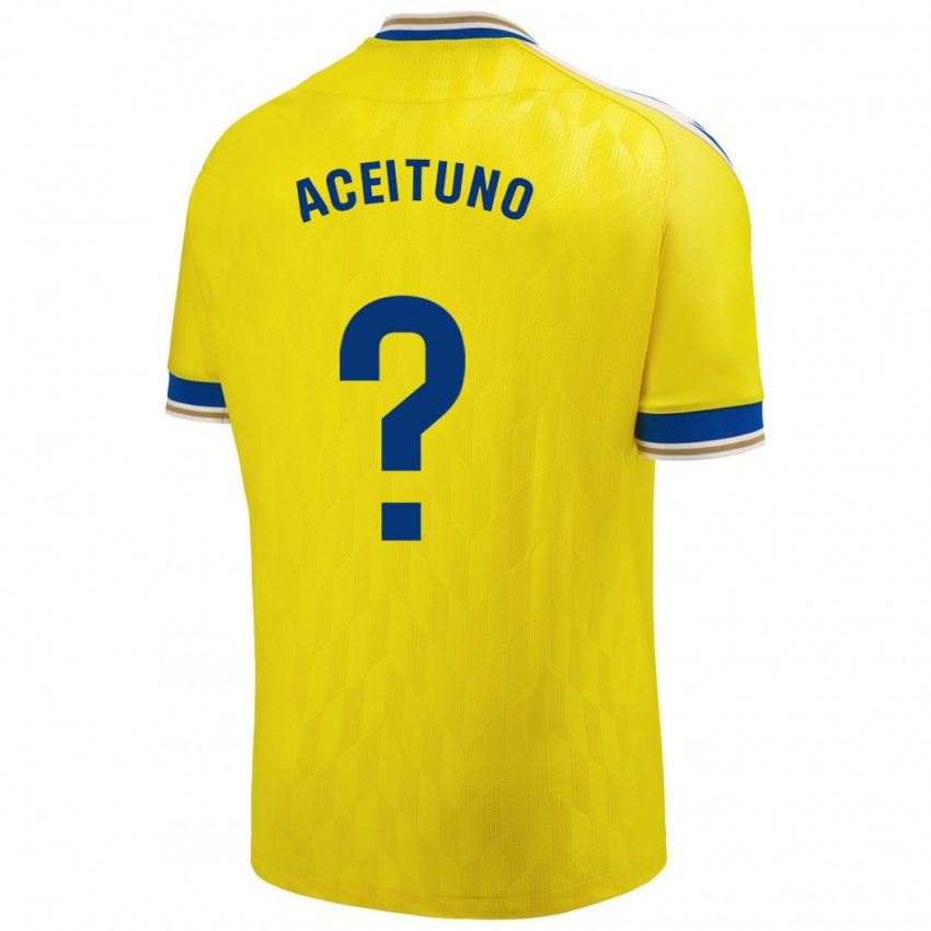 Niño Camiseta Marcos Aceituno #0 Amarillo 1ª Equipación 2023/24 La Camisa Argentina