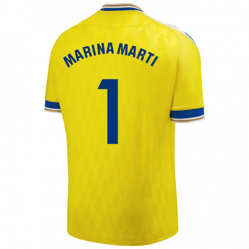 Niño Camiseta Marina Martí #1 Amarillo 1ª Equipación 2023/24 La Camisa Argentina