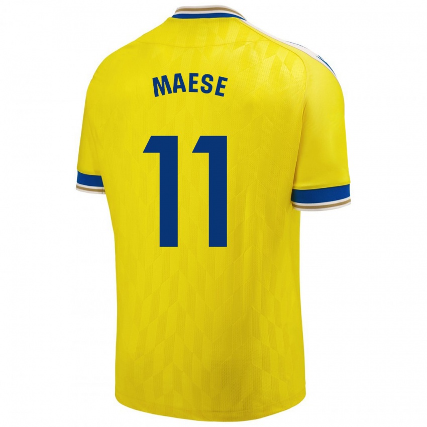 Niño Camiseta María Del Carmen Maese Gaitán #11 Amarillo 1ª Equipación 2023/24 La Camisa Argentina