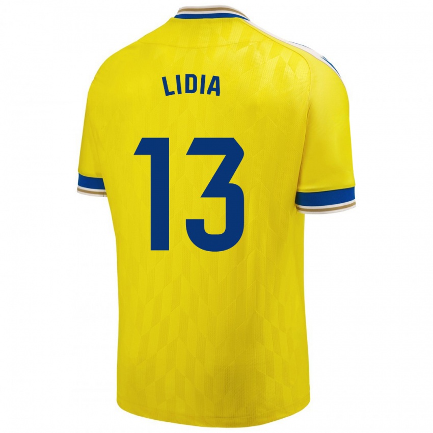 Niño Camiseta Lidia Rincón García #13 Amarillo 1ª Equipación 2023/24 La Camisa Argentina