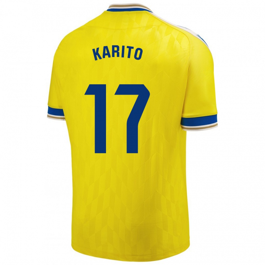 Niño Camiseta Carolina De Los Santos Mellado #17 Amarillo 1ª Equipación 2023/24 La Camisa Argentina