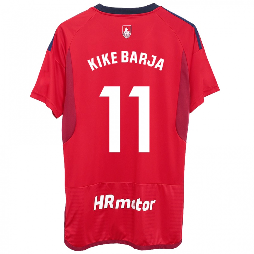 Niño Camiseta Kike Barja #11 Rojo 1ª Equipación 2023/24 La Camisa Argentina