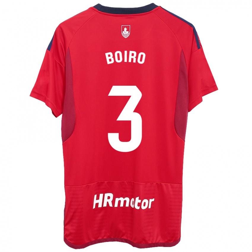 Niño Camiseta Adama Boiro #3 Rojo 1ª Equipación 2023/24 La Camisa Argentina