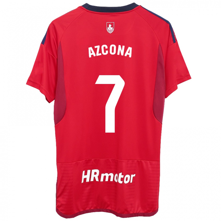 Niño Camiseta Rubén Azcona #7 Rojo 1ª Equipación 2023/24 La Camisa Argentina