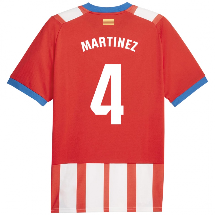 Niño Camiseta Arnau Martínez #4 Rojo Blanco 1ª Equipación 2023/24 La Camisa Argentina