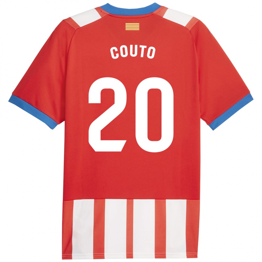 Niño Camiseta Yan Couto #20 Rojo Blanco 1ª Equipación 2023/24 La Camisa Argentina