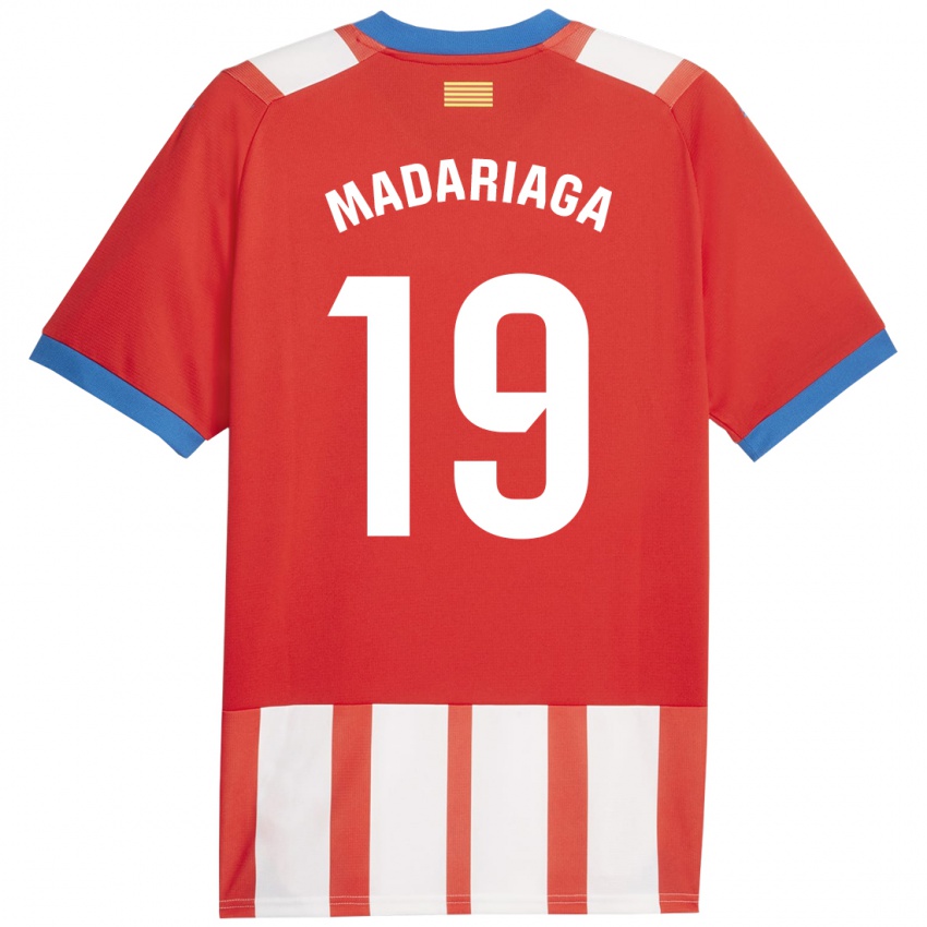 Niño Camiseta Génesis Madariaga #19 Rojo Blanco 1ª Equipación 2023/24 La Camisa Argentina