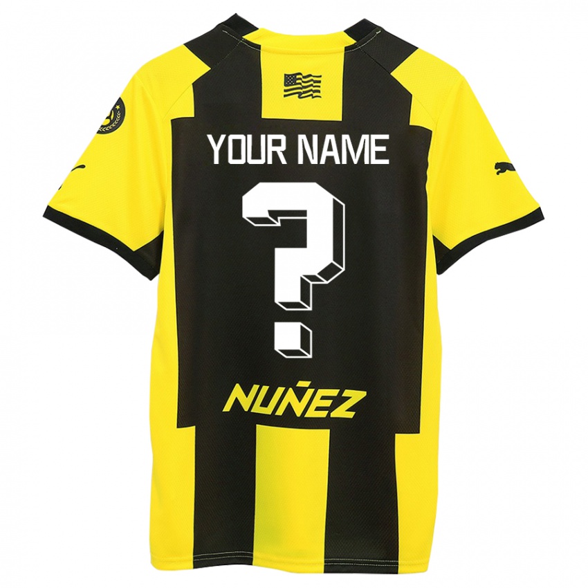 Niño Camiseta Su Nombre #0 Amarillo Negro 1ª Equipación 2023/24 La Camisa Argentina