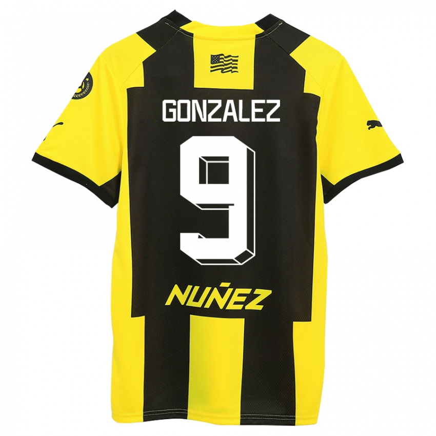 Niño Camiseta Franco González #9 Amarillo Negro 1ª Equipación 2023/24 La Camisa Argentina