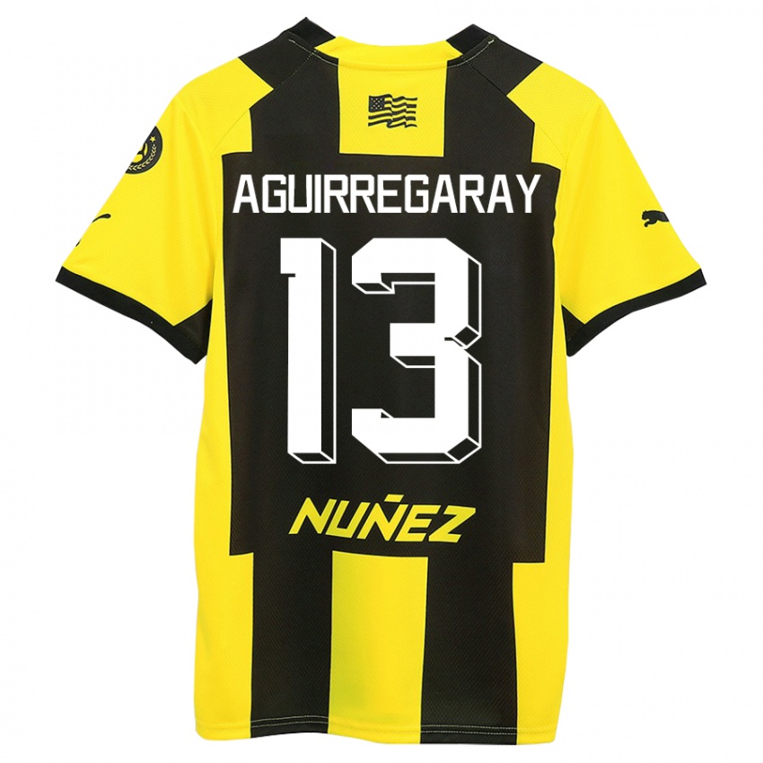 Niño Camiseta Matías Aguirregaray #13 Amarillo Negro 1ª Equipación 2023/24 La Camisa Argentina