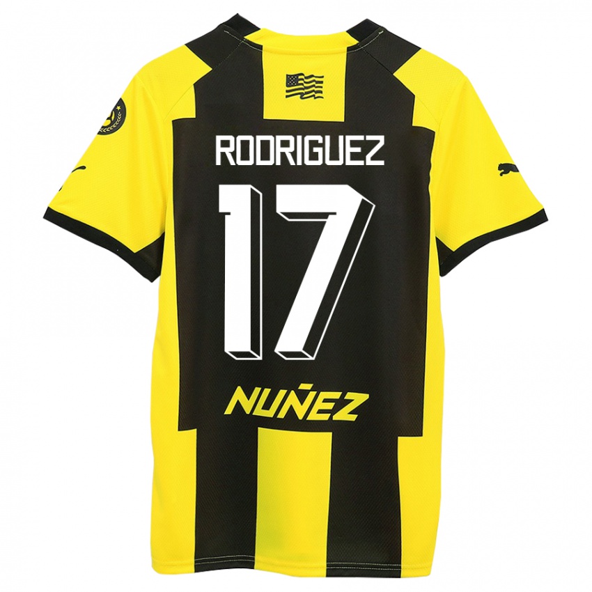 Niño Camiseta Valentín Rodríguez #17 Amarillo Negro 1ª Equipación 2023/24 La Camisa Argentina