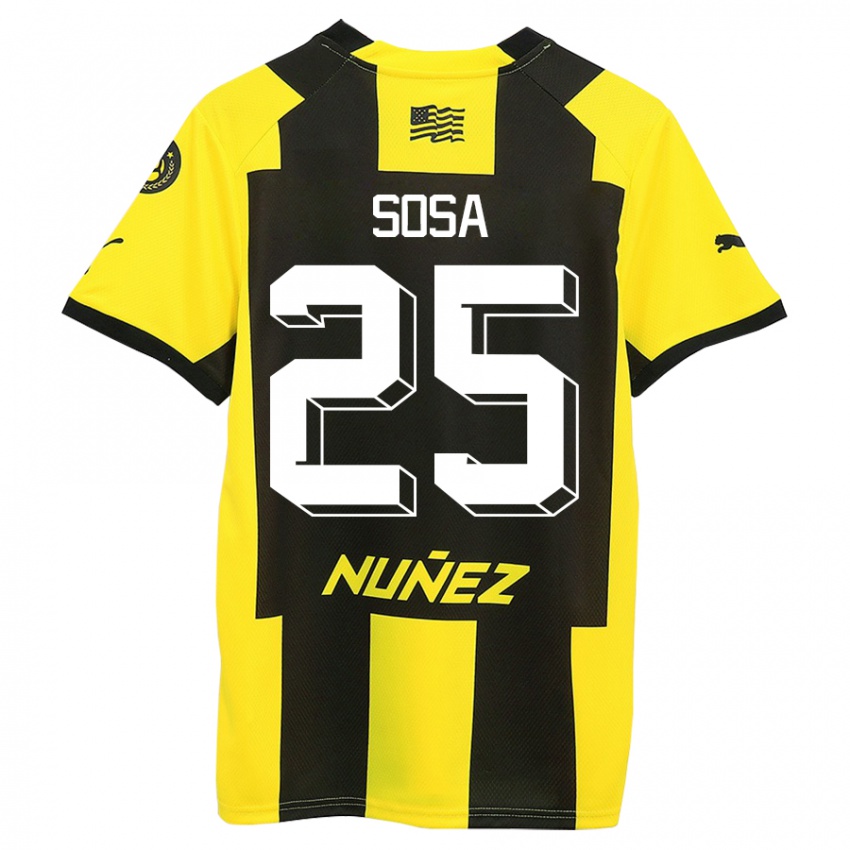 Niño Camiseta Ignacio Sosa #25 Amarillo Negro 1ª Equipación 2023/24 La Camisa Argentina