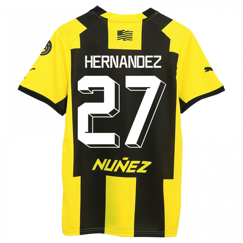 Niño Camiseta Lucas Hernández #27 Amarillo Negro 1ª Equipación 2023/24 La Camisa Argentina