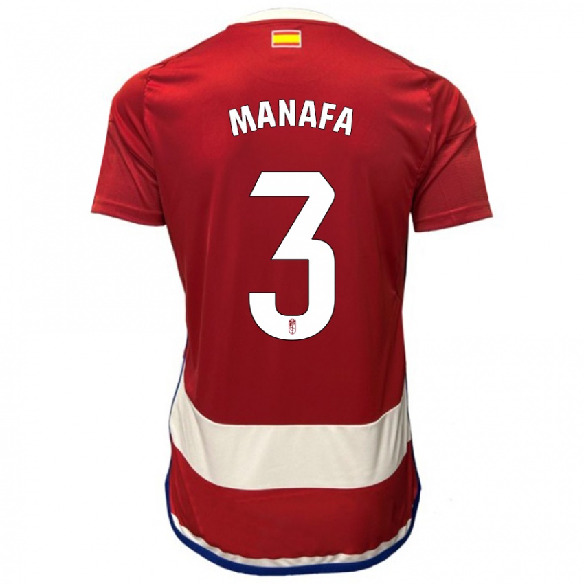 Niño Camiseta Wilson Manafa #3 Rojo 1ª Equipación 2023/24 La Camisa Argentina
