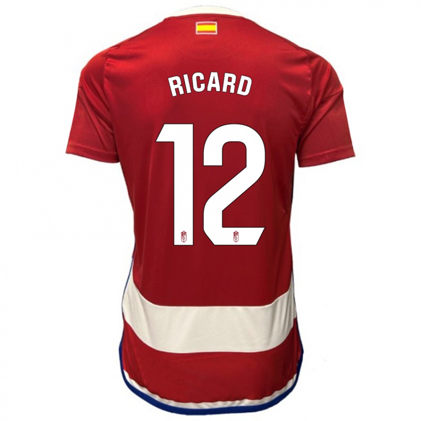 Niño Camiseta Ricard Sanchez #12 Rojo 1ª Equipación 2023/24 La Camisa Argentina