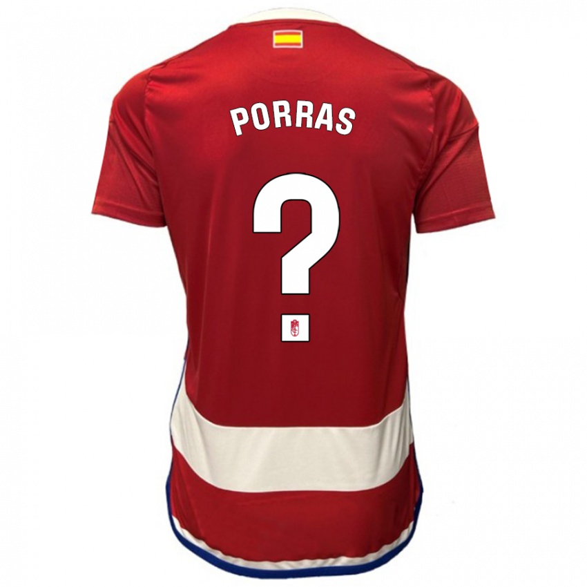 Niño Camiseta Cristian Porras #0 Rojo 1ª Equipación 2023/24 La Camisa Argentina