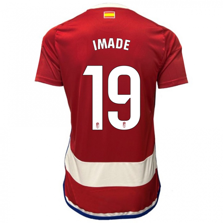 Niño Camiseta Edna Imade #19 Rojo 1ª Equipación 2023/24 La Camisa Argentina
