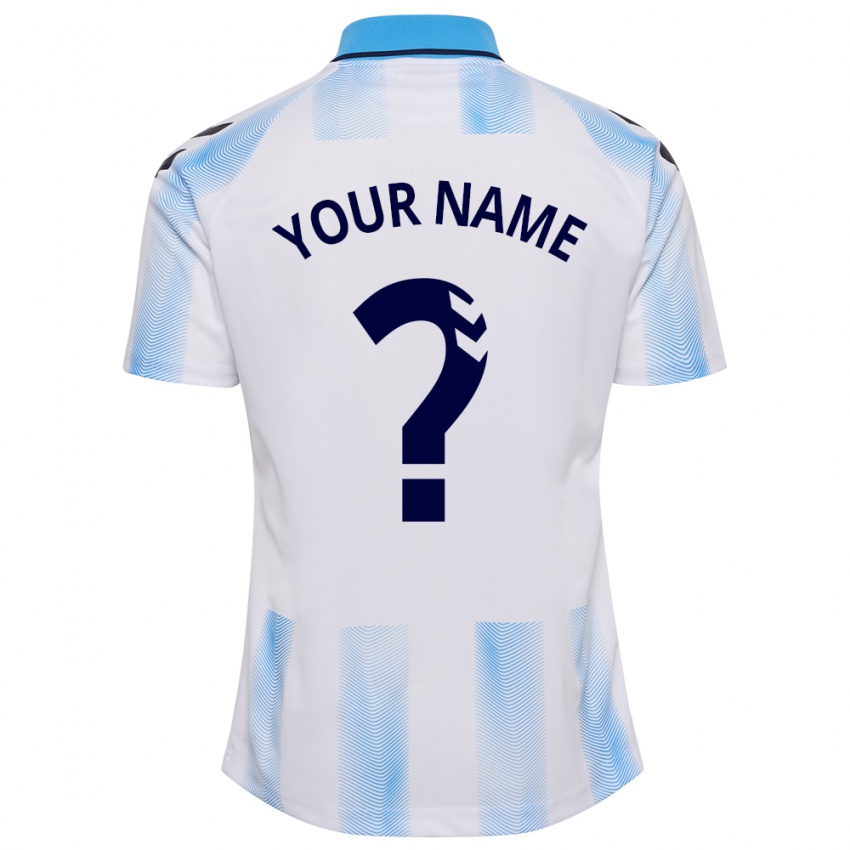Niño Camiseta Su Nombre #0 Blanco Azul 1ª Equipación 2023/24 La Camisa Argentina