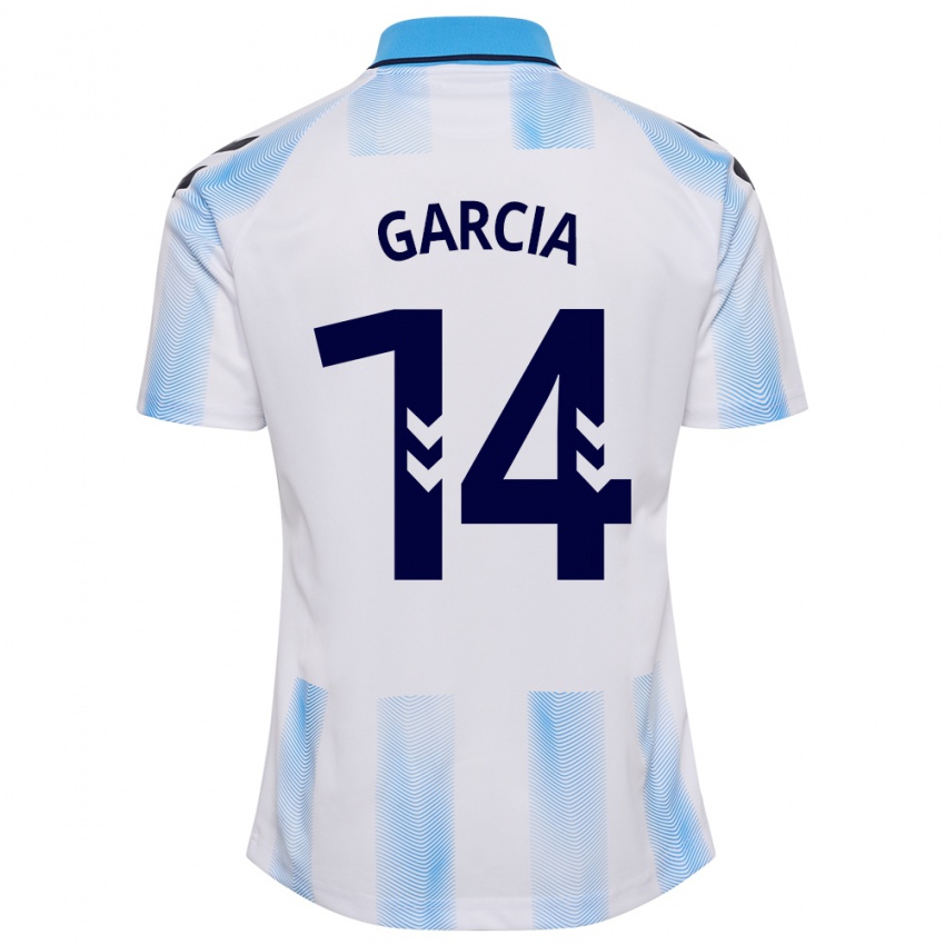 Niño Camiseta Víctor García #14 Blanco Azul 1ª Equipación 2023/24 La Camisa Argentina