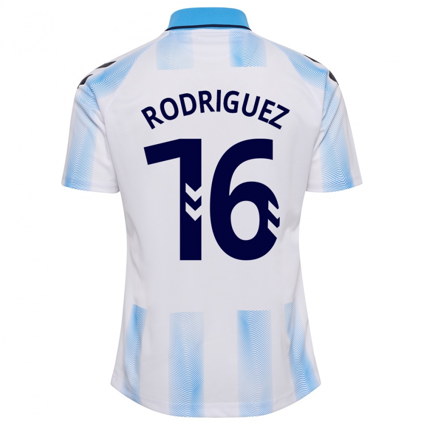 Niño Camiseta Genaro Rodríguez #16 Blanco Azul 1ª Equipación 2023/24 La Camisa Argentina