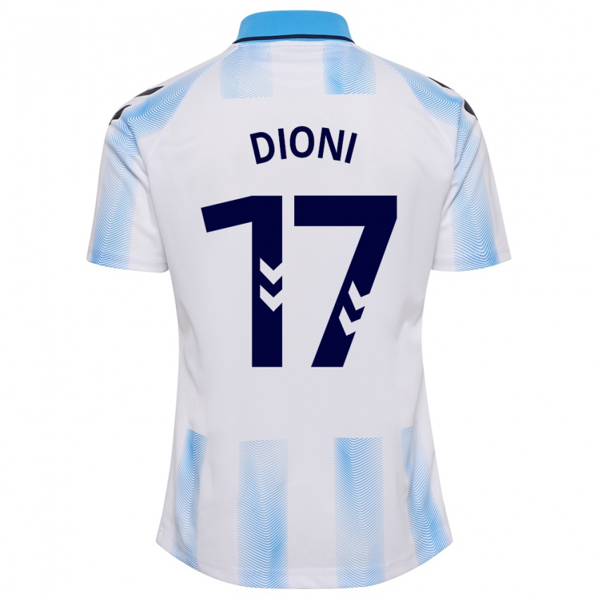 Niño Camiseta Dioni #17 Blanco Azul 1ª Equipación 2023/24 La Camisa Argentina