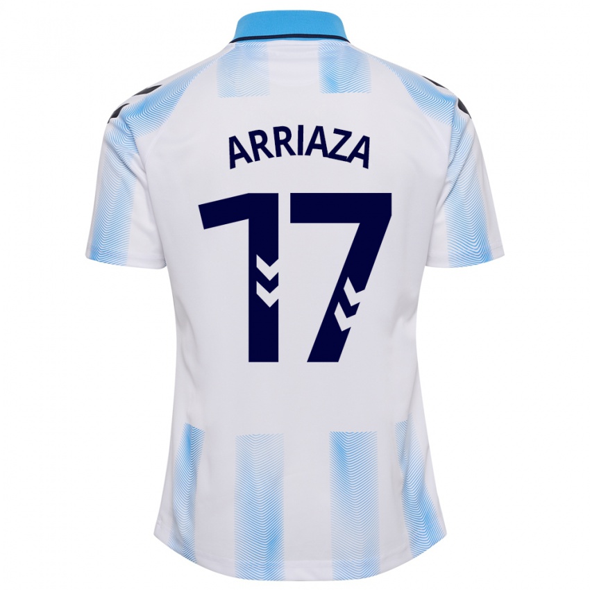 Niño Camiseta Pablo Arriaza #17 Blanco Azul 1ª Equipación 2023/24 La Camisa Argentina