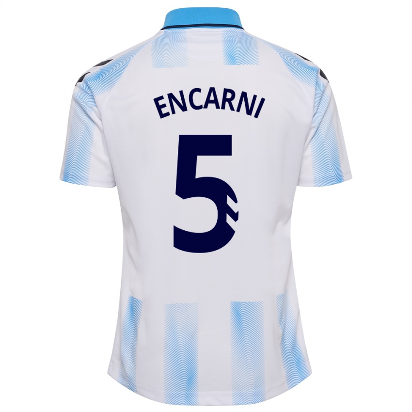 Niño Camiseta Encarni #5 Blanco Azul 1ª Equipación 2023/24 La Camisa Argentina