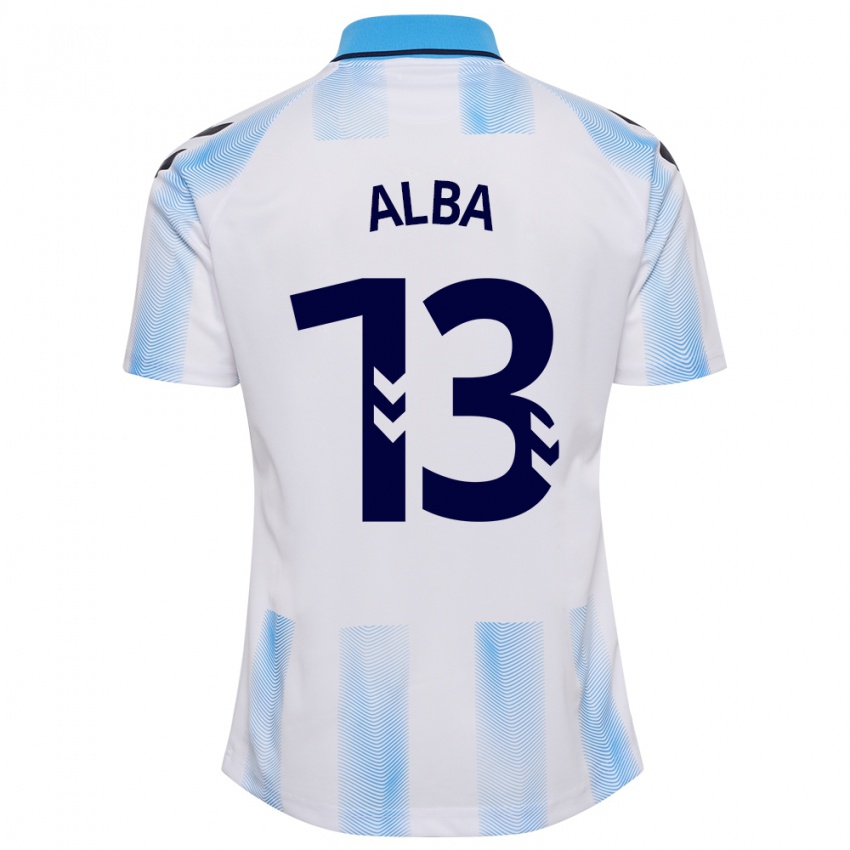 Niño Camiseta Alba #13 Blanco Azul 1ª Equipación 2023/24 La Camisa Argentina