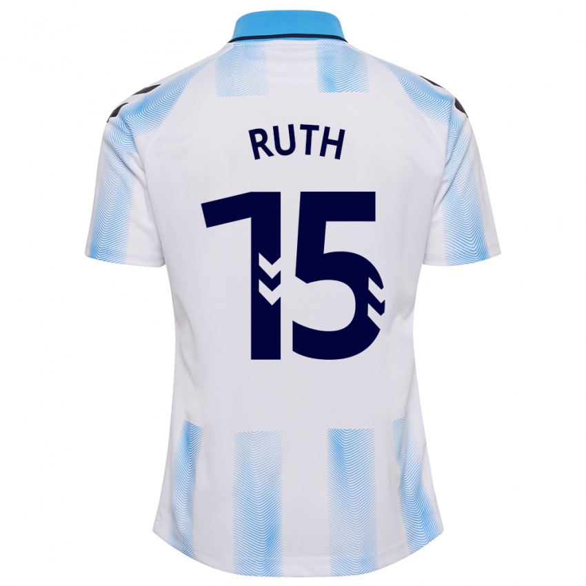 Niño Camiseta Ruth #15 Blanco Azul 1ª Equipación 2023/24 La Camisa Argentina