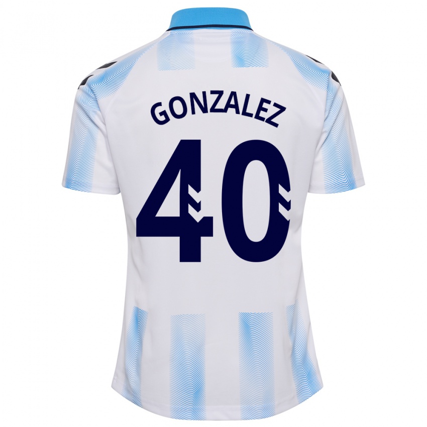 Niño Camiseta Carol González #40 Blanco Azul 1ª Equipación 2023/24 La Camisa Argentina