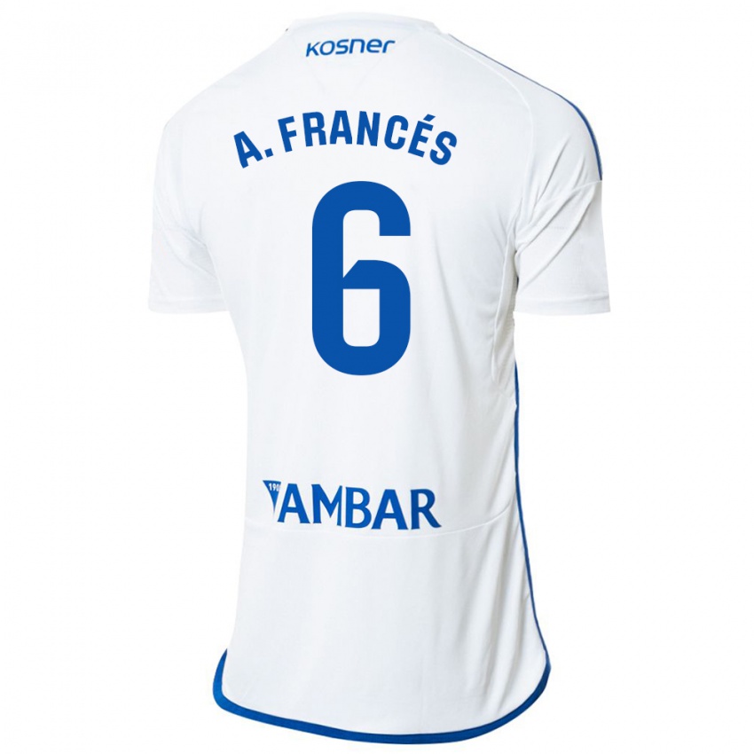 Niño Camiseta Alejandro Francés #6 Blanco 1ª Equipación 2023/24 La Camisa Argentina