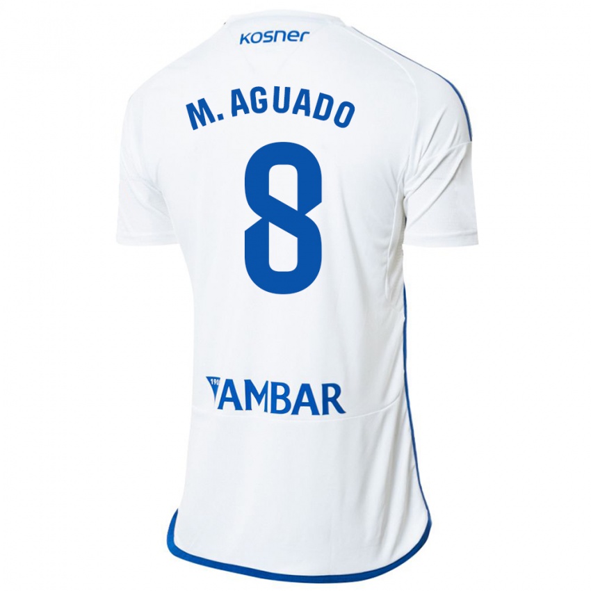 Niño Camiseta Marc Aguado #8 Blanco 1ª Equipación 2023/24 La Camisa Argentina