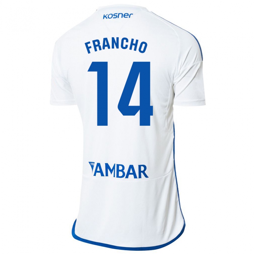 Niño Camiseta Francho Serrano #14 Blanco 1ª Equipación 2023/24 La Camisa Argentina