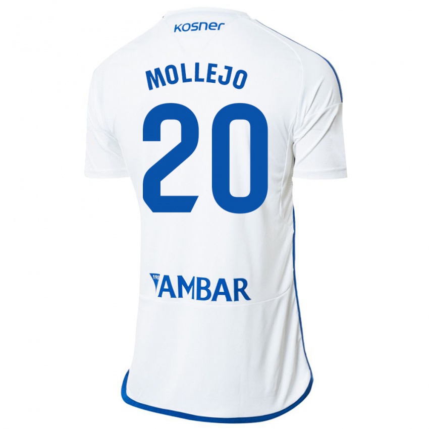 Niño Camiseta Victor Mollejo #20 Blanco 1ª Equipación 2023/24 La Camisa Argentina